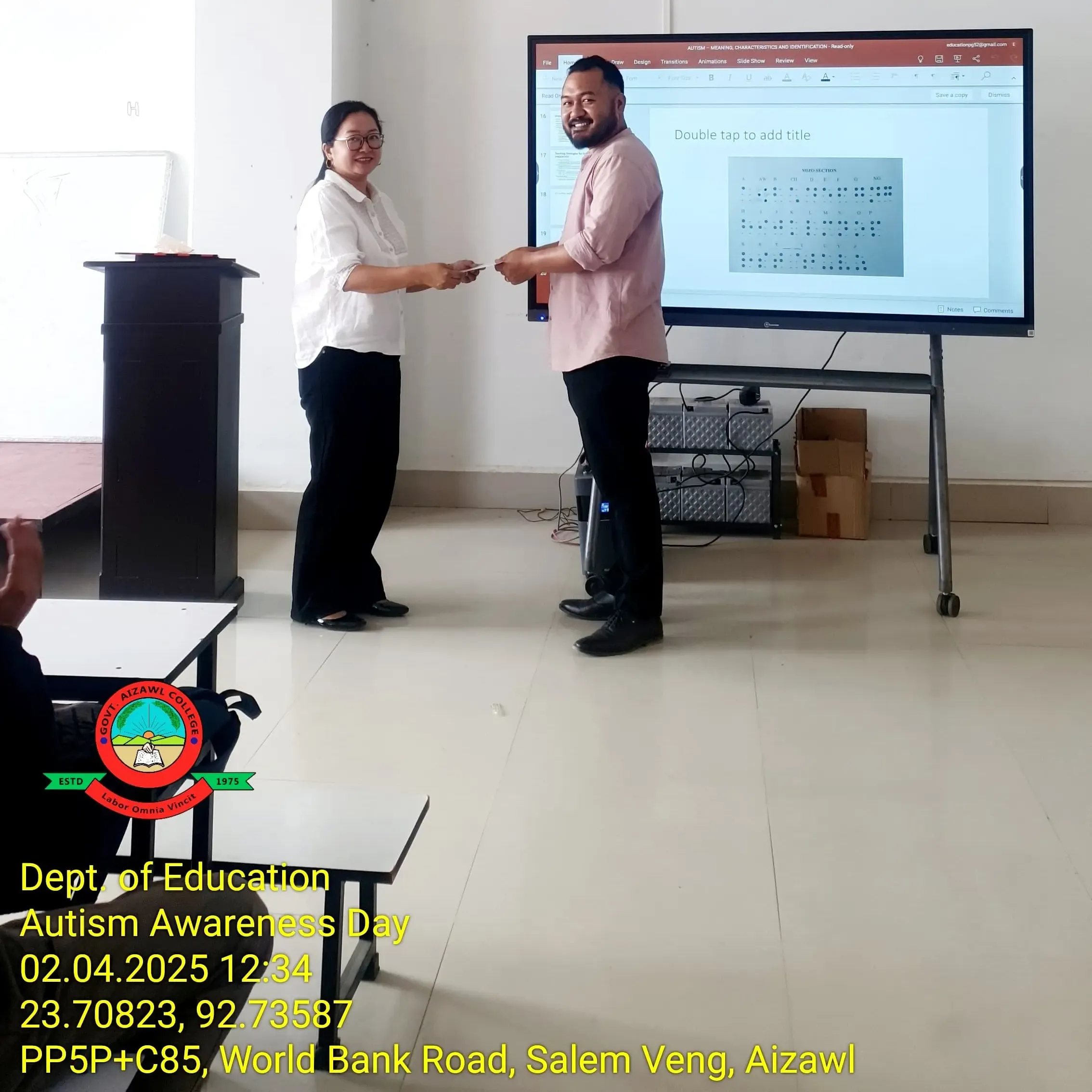 Observation of Autism Awareness Day: Education Department