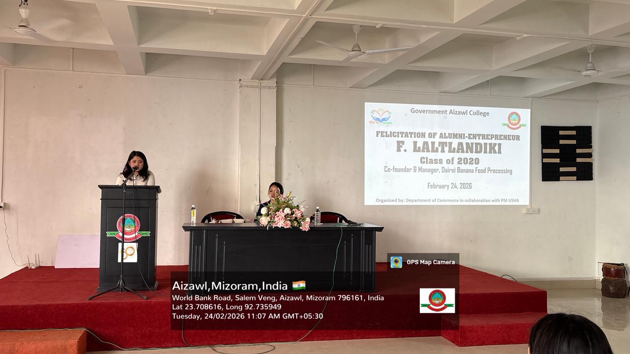 Felicitation of Alumni-Entrepreneur F. Laltlandiki