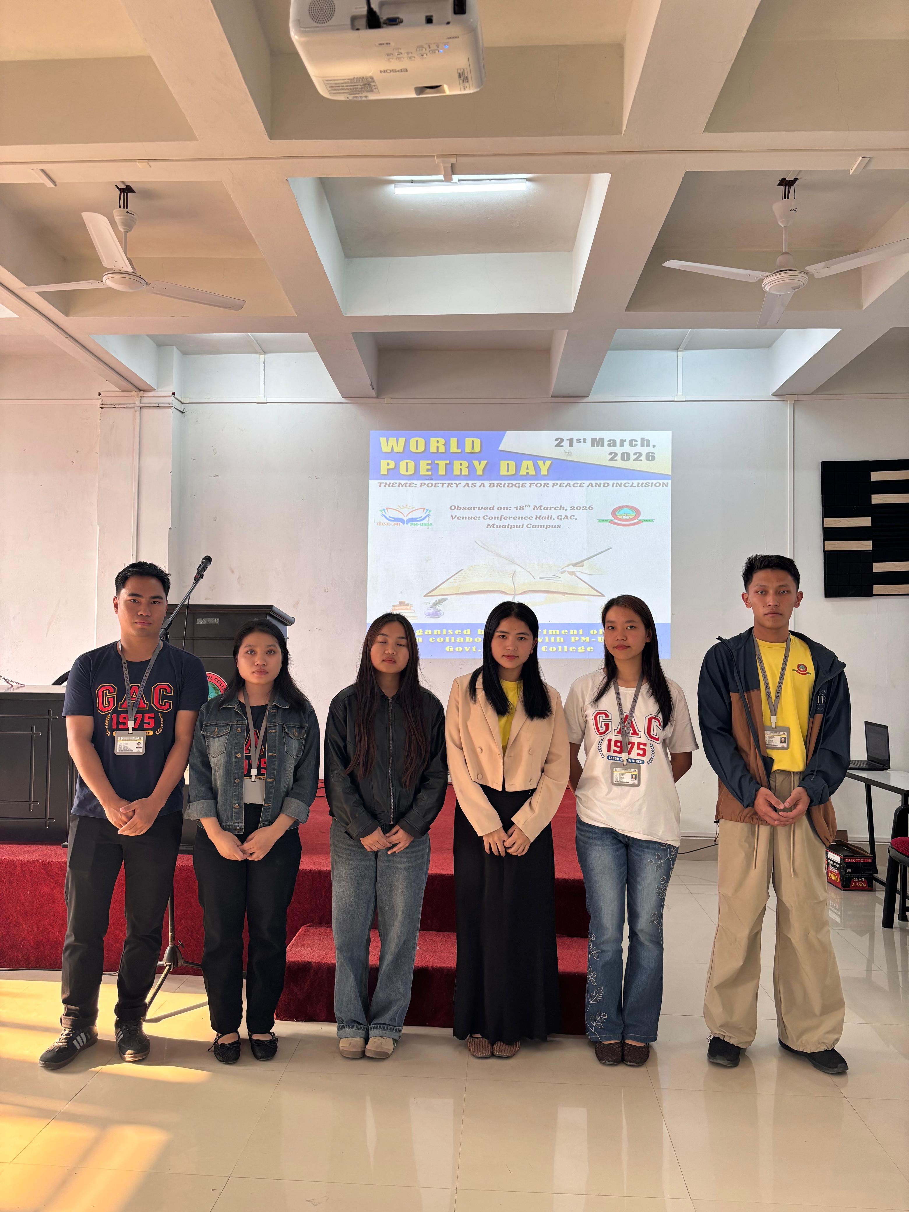 World Poetry Day Observed by Mizo Department
