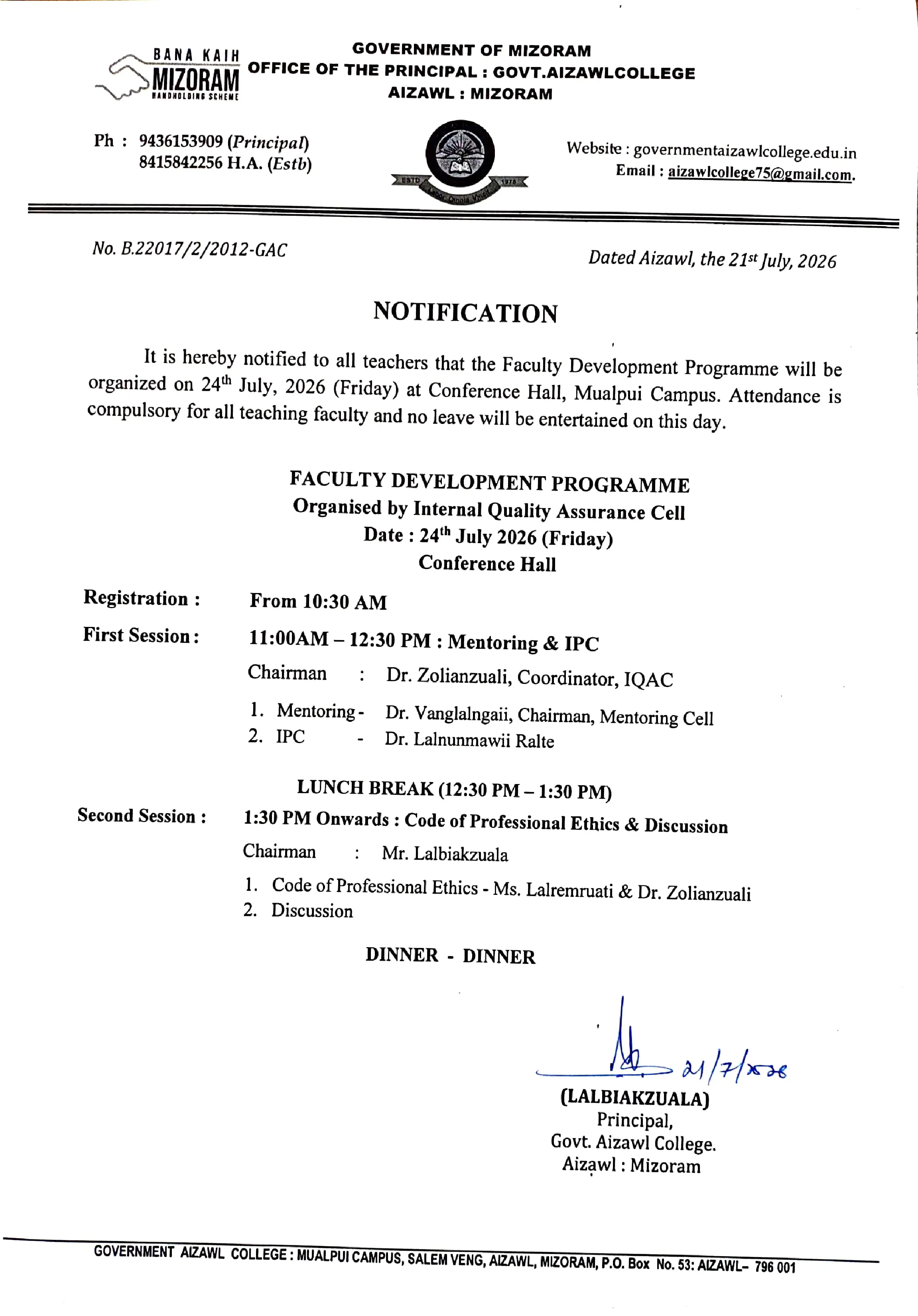 2026.07.21 Notice for FDP 2026.07.21 Notice for FDP