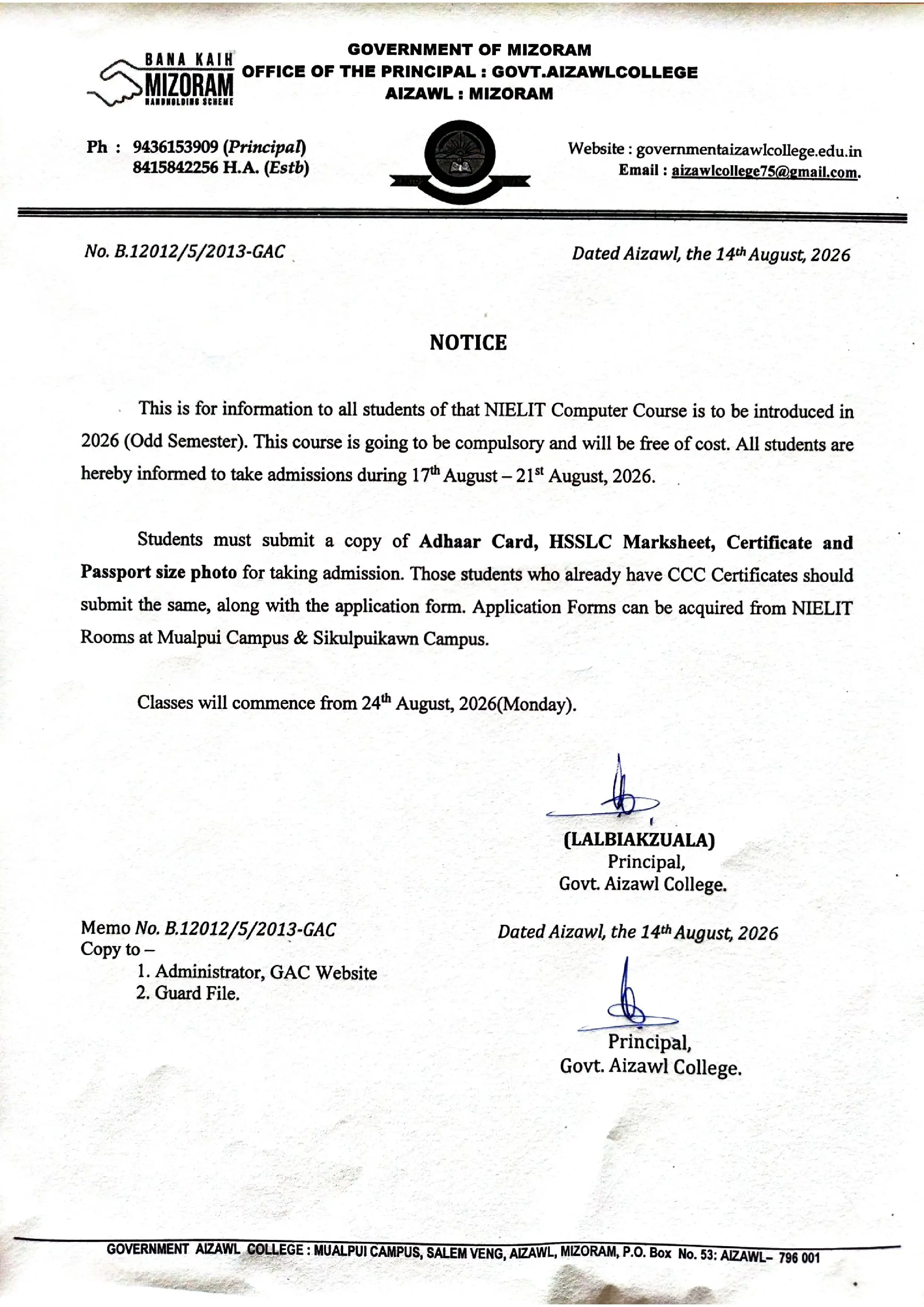 2026.08.14 NIELIT Notice for Students 2026.08.14 NIELIT Notice for Students