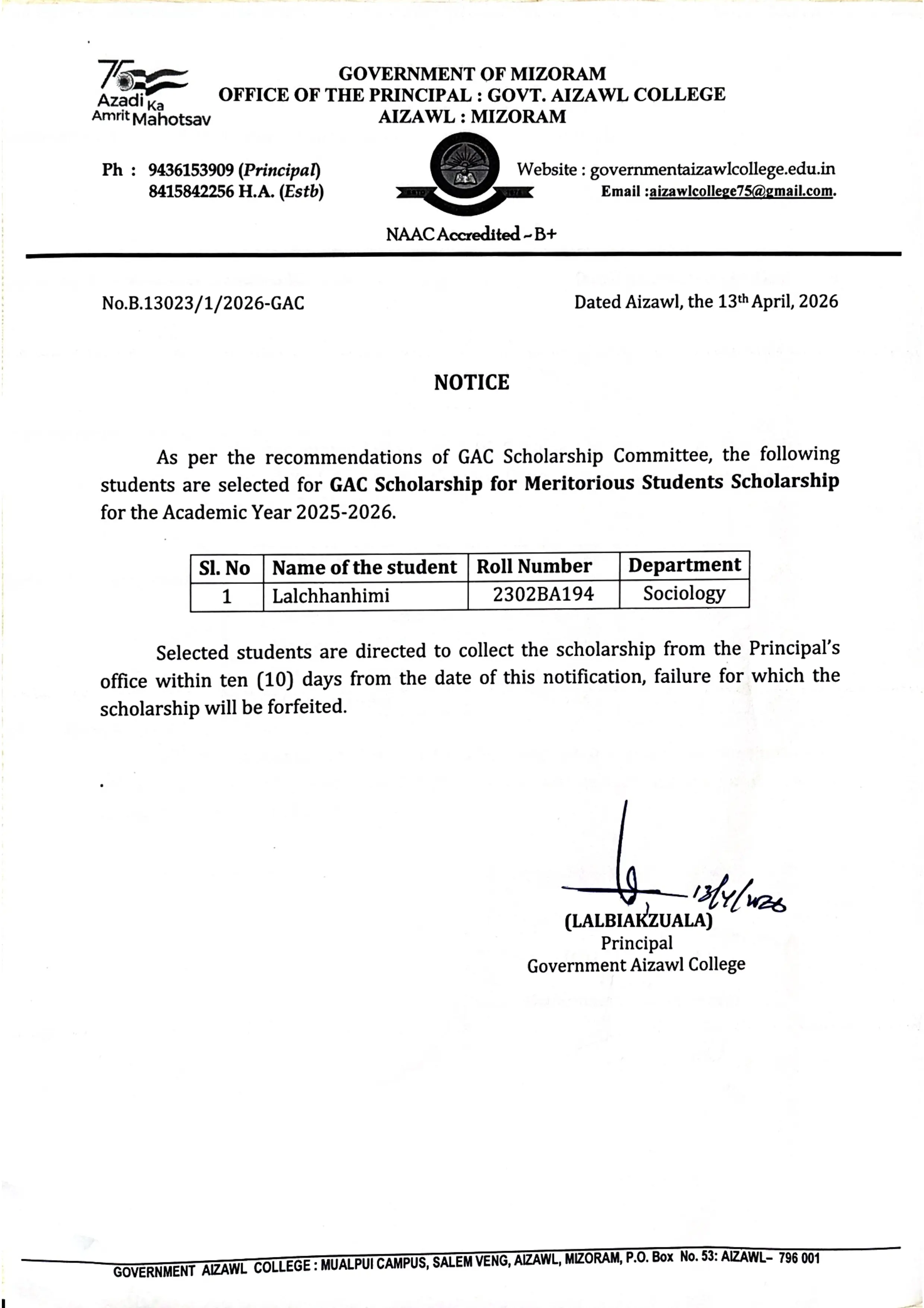 2026.04.13 GAC Meritorious Scholarship Award Notice 2026.04.13 GAC Meritorious Scholarship Award Notice