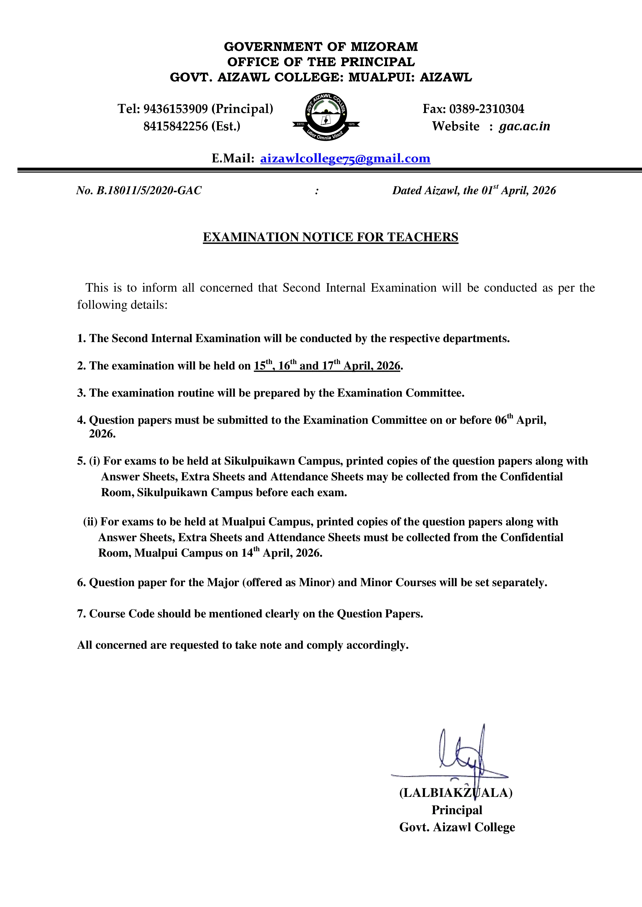 2026.04.01 CAT II  Notice For Teachers