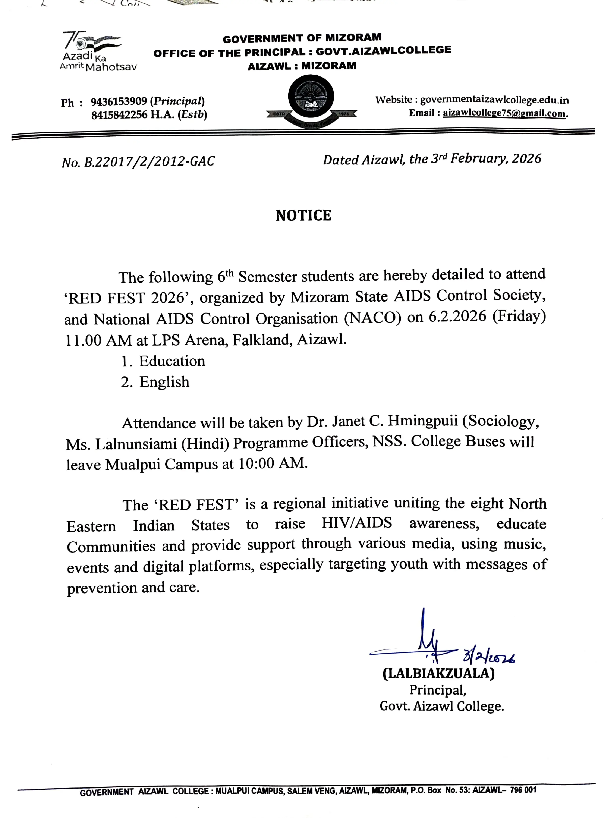 Red Fest 2026 Notice Dt 03.02.2026