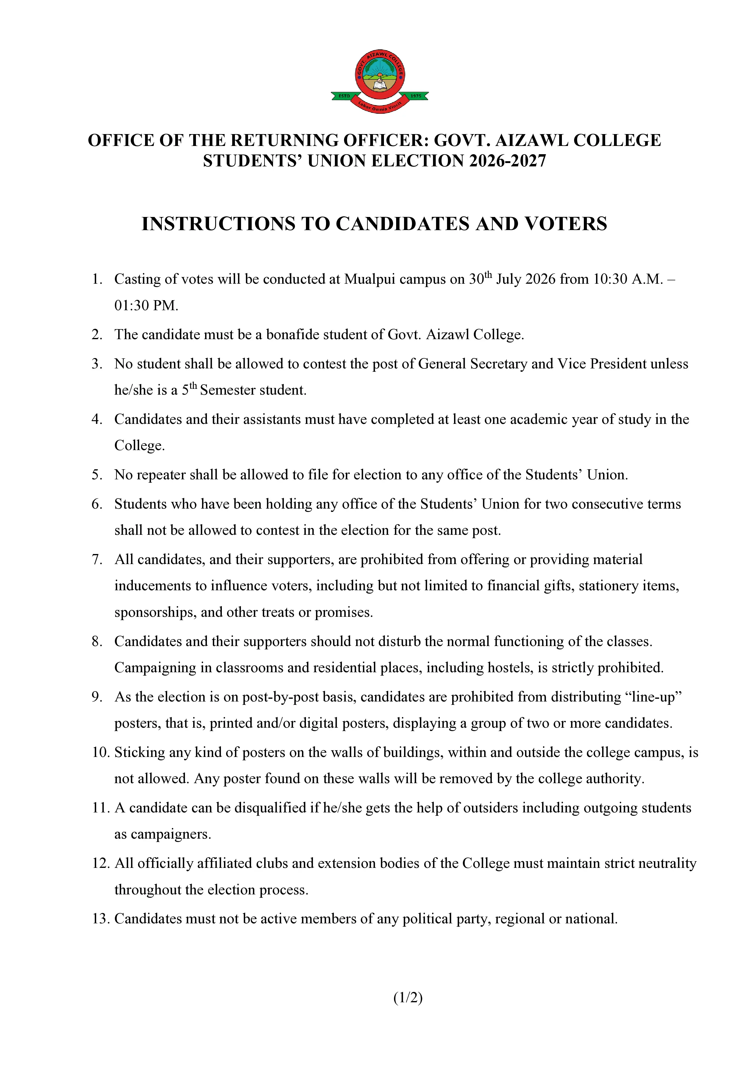 2026.07.23 SU Election Notice
