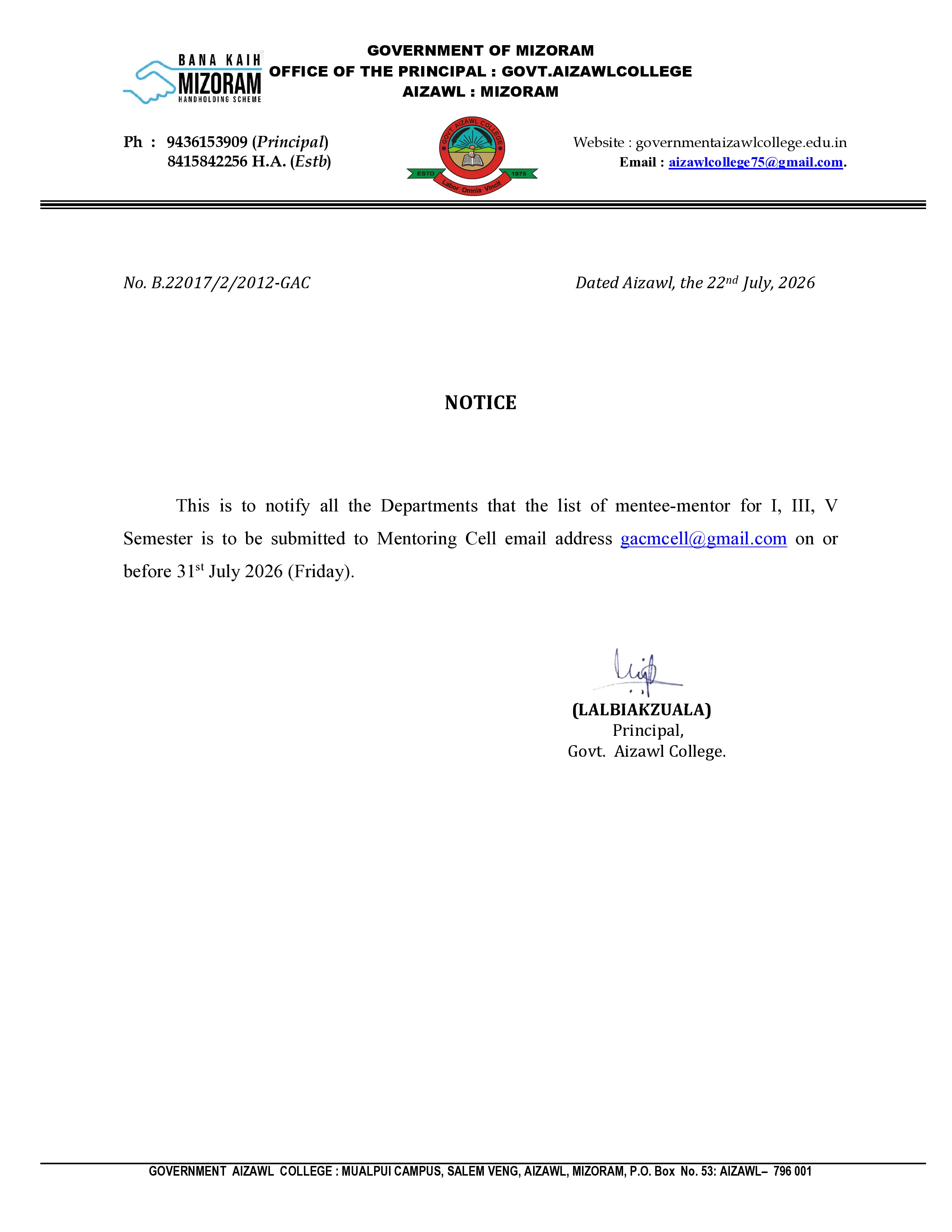 2026.07.22 Mentoring Cell Notice 2026.07.22 Mentoring Cell Notice