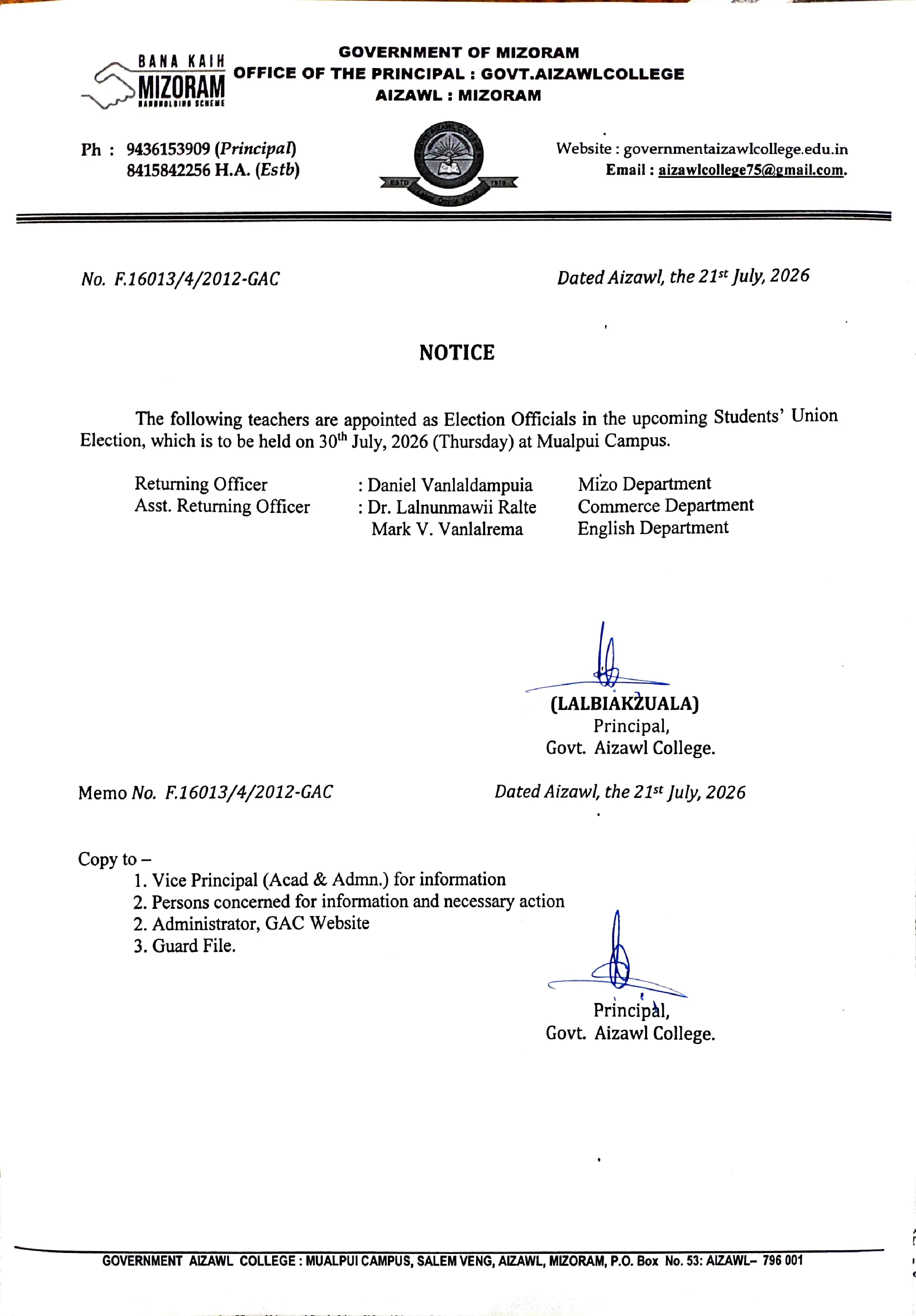 2026.07.21 SU Election 2026 Officials 2026.07.21 SU Election 2026 Officials