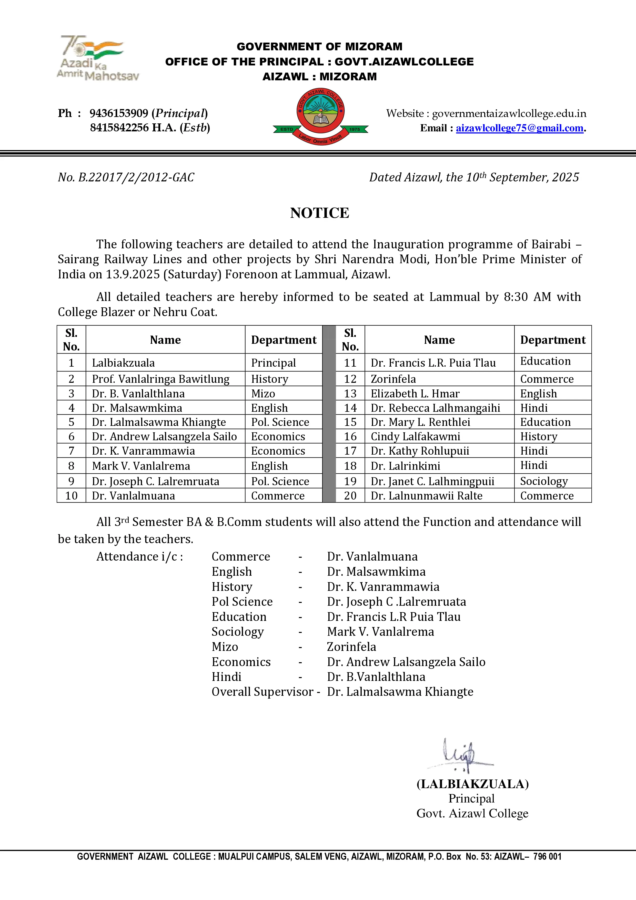 Teacher Detailment Dt 10.09.2025