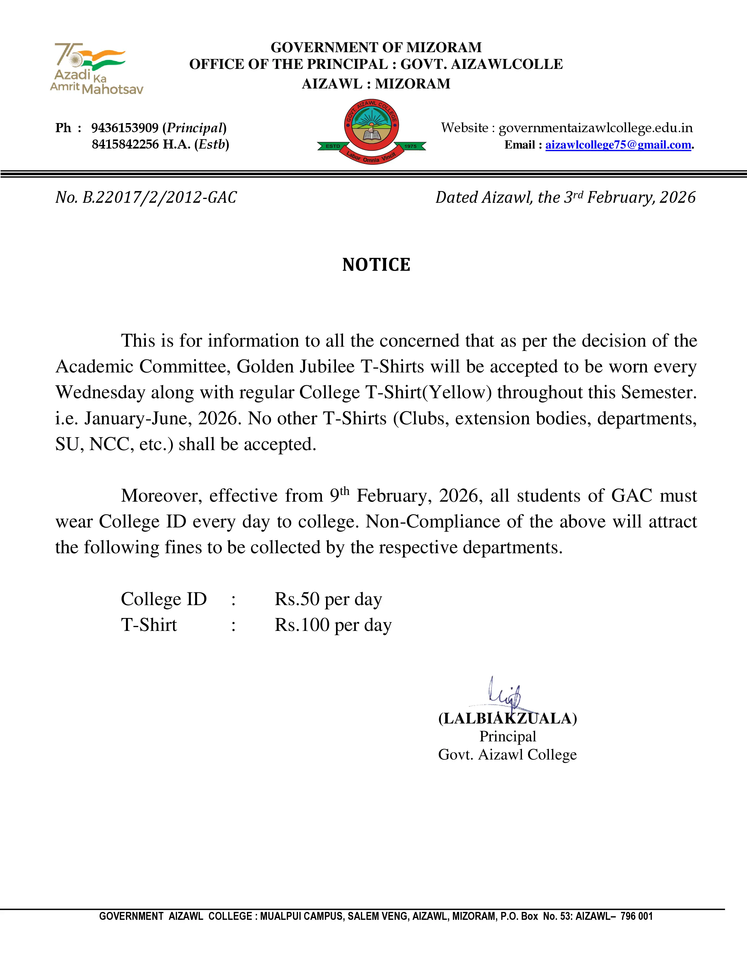 Notice Reg College T-Shirt