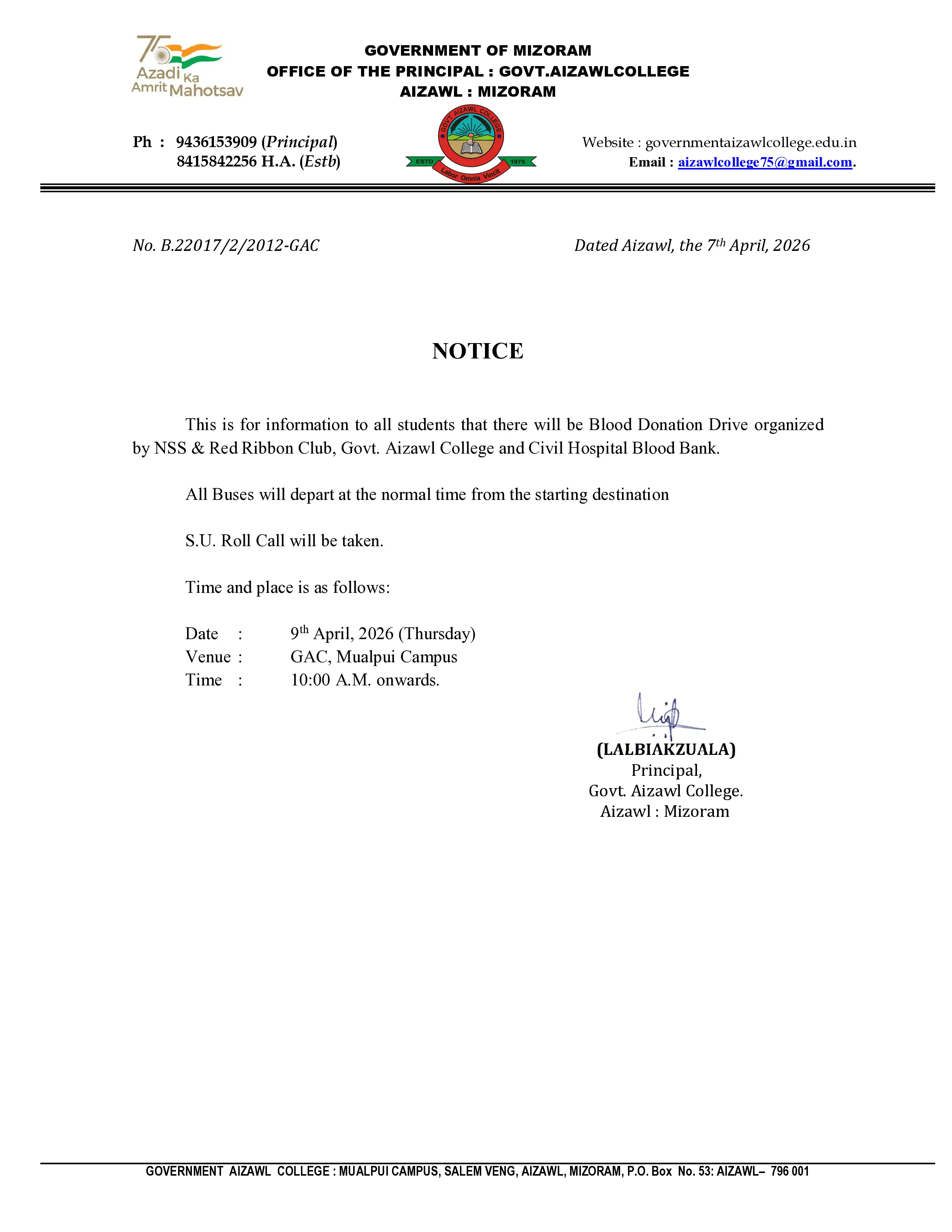 2026.04.07 Blood Donation Drive Notice 2026.04.07 Blood Donation Drive Notice