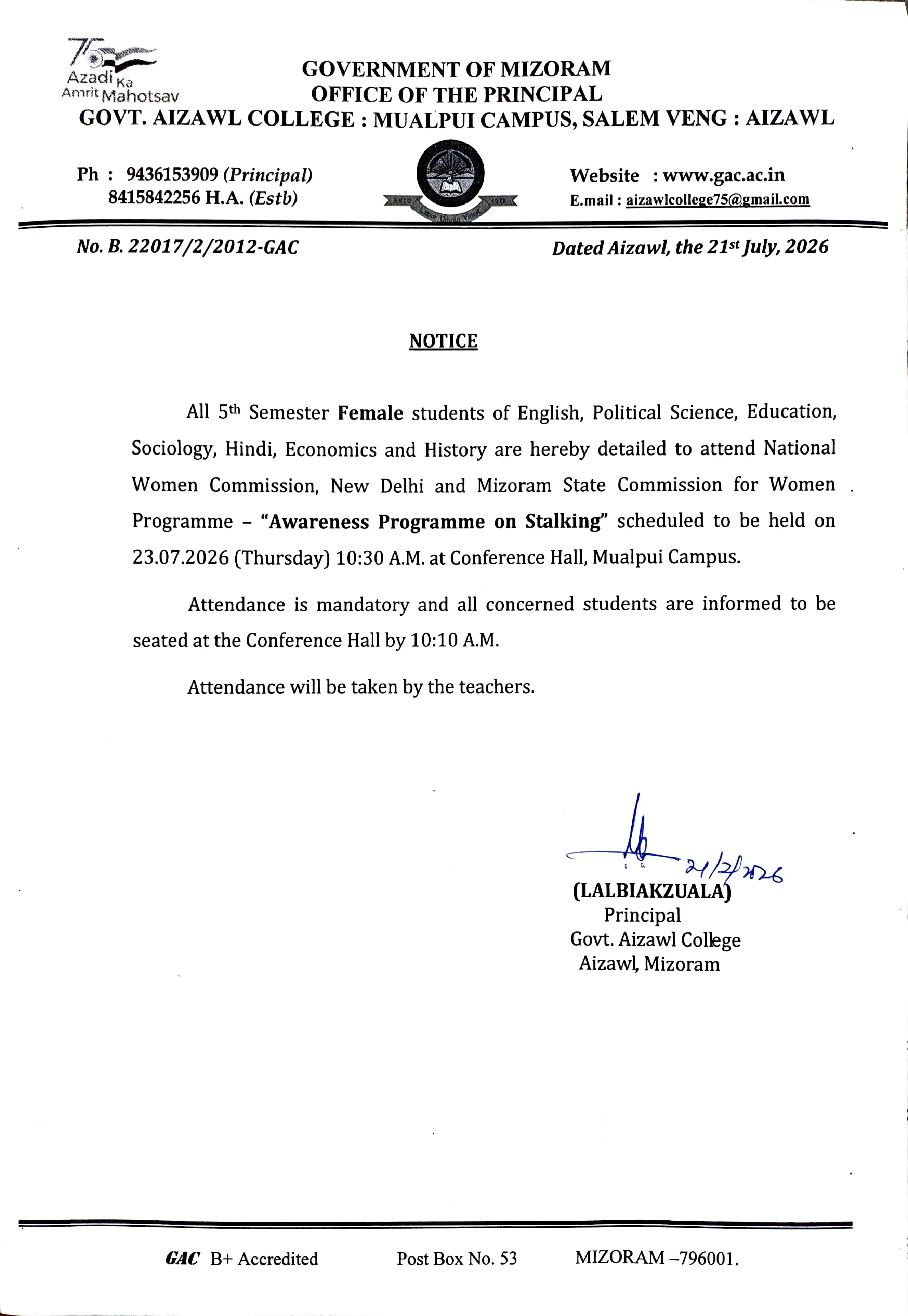 2026.07.21 Notice for Awareness Prog on Stalking 2026.07.21 Notice for Awareness Prog on Stalking